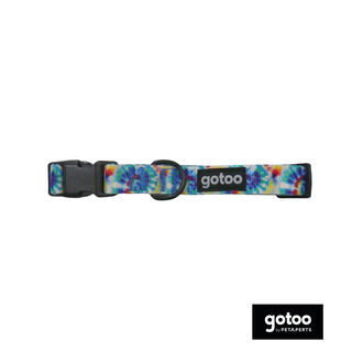 Gotoo Collar estampadado azul para perro