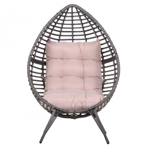 Sill&oacute;n de jard&iacute;n Outsunny con respaldo color Marr&oacute;n, , large Imagen numero 4