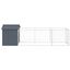 vidaXL Caseta perros con tejado acero galvanizado gris 117x609x123 cm, , large indicador imagen numero 3