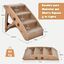 COSTWAY Escalera de Pl&aacute;stico Plegable para Mascotas con 4 Pelda&ntilde;os, Fieltro Blando, Ideal para Mascotas de Talla Peque&ntilde;a y Mediana (marr&oacute;n), , large indicador imagen numero 4