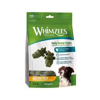 Whimzees Snacks Dentales Cocodrilo para perros de razas medianas