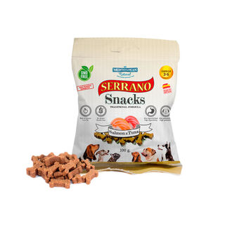 Mediterranean Natural Serrano Galletas Salmón y Atún para perros