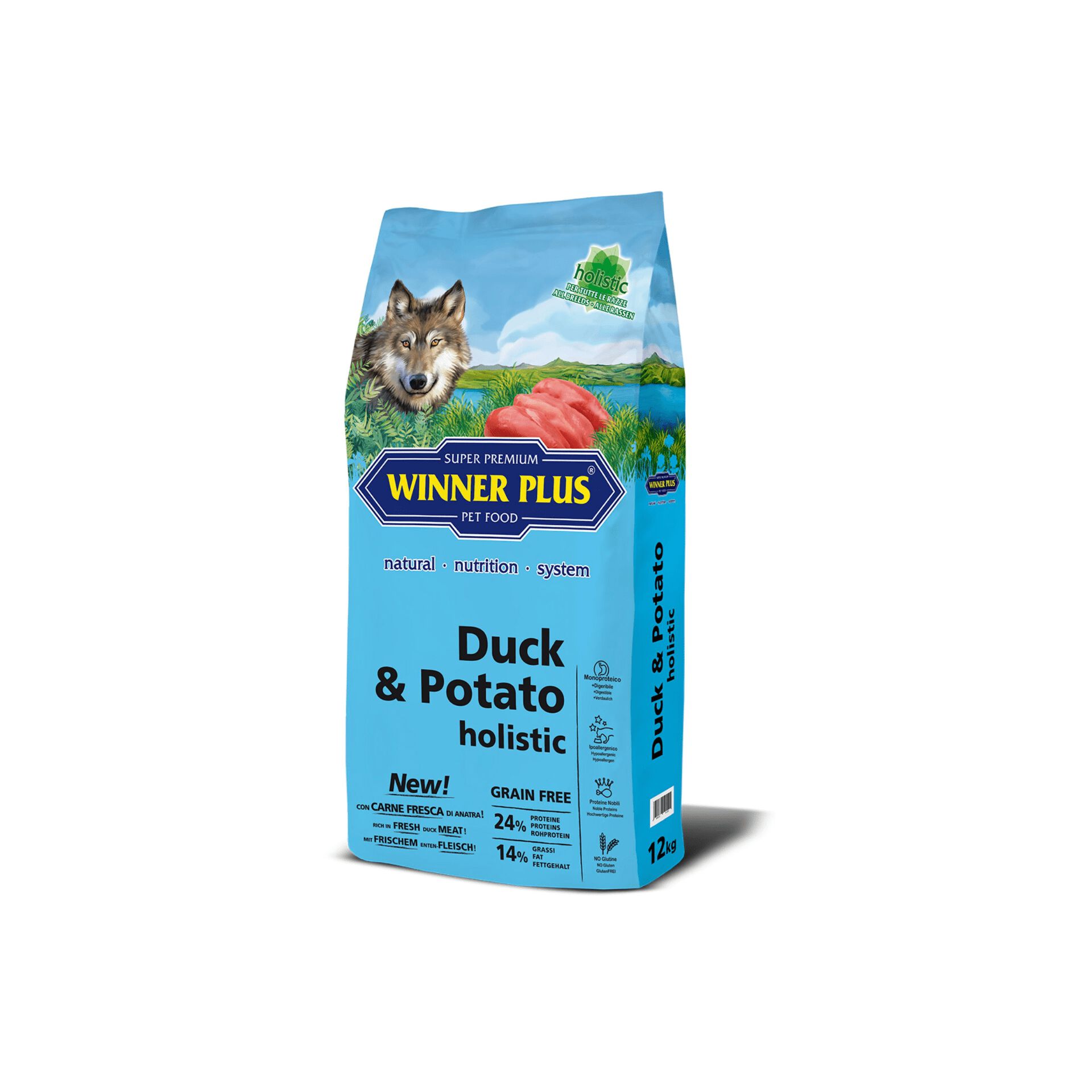 Winner Plus Pienso Hol&iacute;stico De Pato Y Patata Para Perros 12 Kg, , large Imagen numero 1