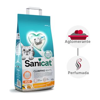 Sanicat Clumping White Duo Arena Aglomerante para gatos