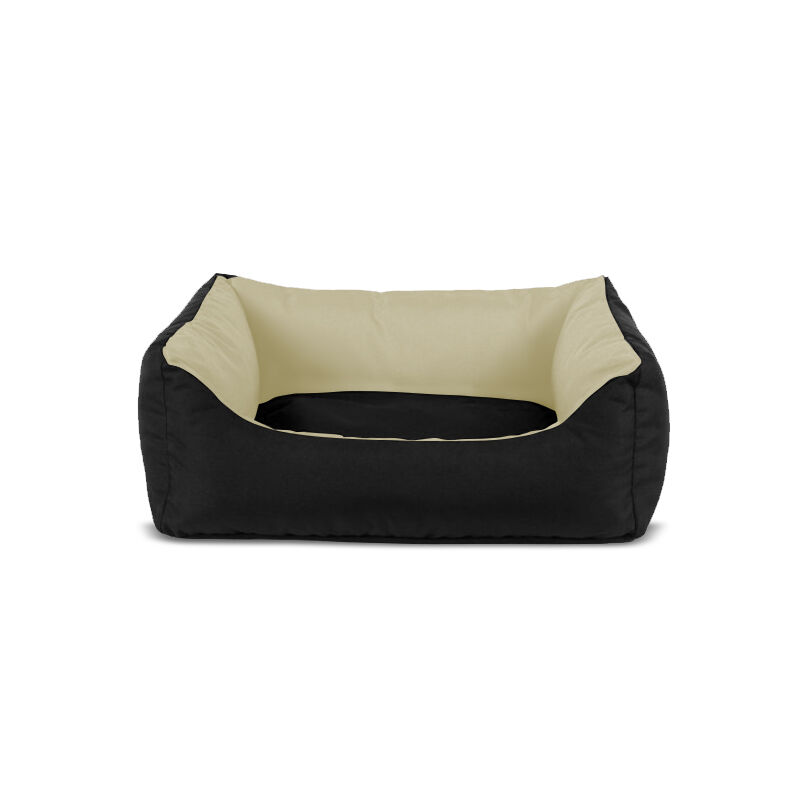 Gauty Cama para Perros y Gatos  Tela Impermeable - Negro y beige, , large Imagen numero 1
