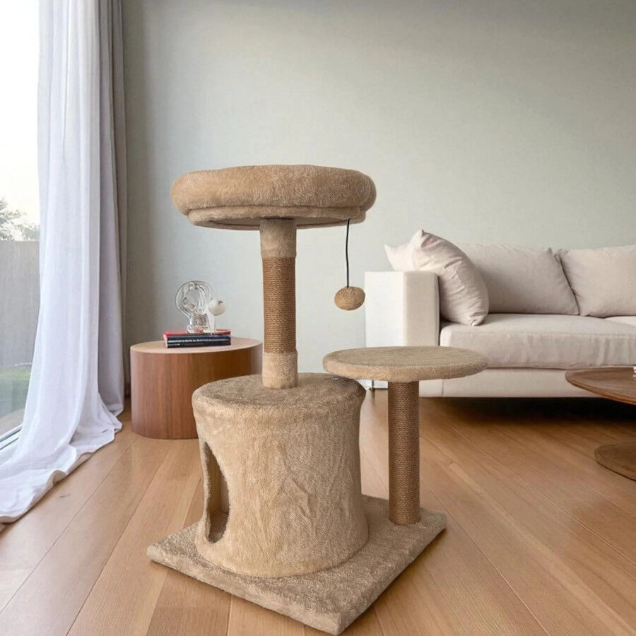 Althea Living - Cama &Aacute;rbol para Gatos N&aacute;car, madera maciza y yute, , large Imagen numero 5