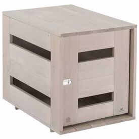 Jaula de madera para perros color Gris