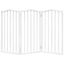 vidaXL Puerta para perros plegable 3 paneles madera álamo blanca 150cm, , large indicador imagen numero 4