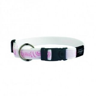 Collar Rogz Ice Cream Bones Special Agent color Blanco y Rosa
