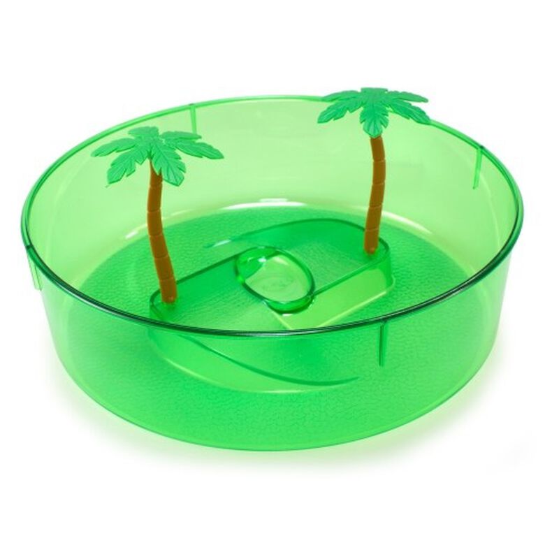 Tortuguera redonda con palmera color Verde thumbnail