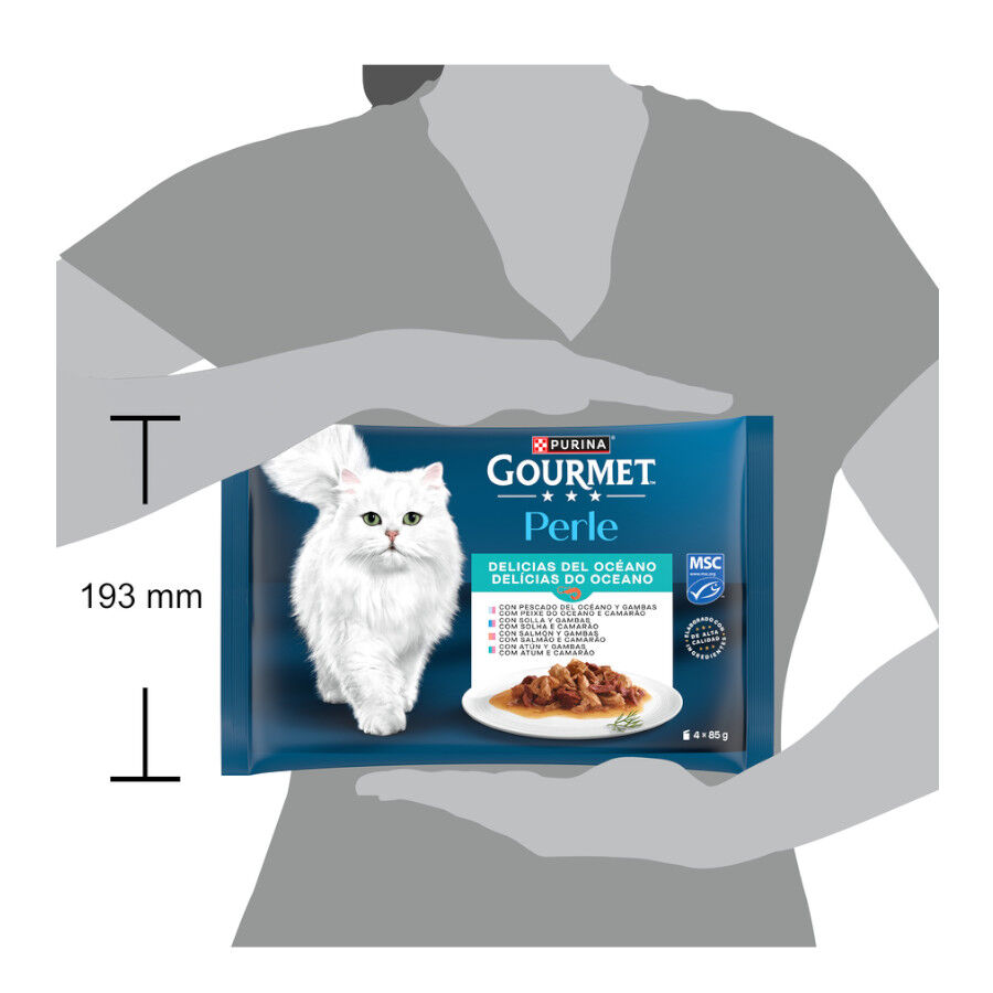 4 sobres x 85 g Gourmet Perle Delicias del Oc&eacute;ano en salsa sobre para gatos, , large Imagen numero 3