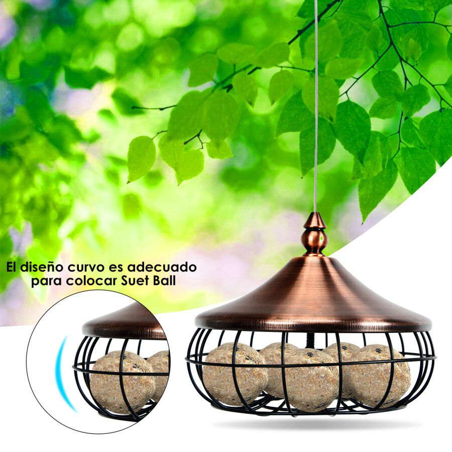 COSTWAY Comedero Colgar para Pájaros con Alambre de Acero Inoxidable para aves thumbnail