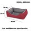 HOME MERCURY-Cesta,Cama Comoda para Perros,Gatos y Mascotas, con Relleno de Fibras,Resistente al Desgaste y Duradero(Grande, Granate), , large indicador imagen numero 5
