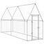 vidaXL Jaula para gallinas acero galvanizado plateado 200x100x190 cm, , large indicador imagen numero 5
