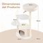 COSTWAY 105 cm &Aacute;rbol Rascador para Gatos con Postes Rascadores de Sisal | Torre de Juegos Multinivel con Casita, Percha Mullida y Juguete en Forma de Rat&oacute;n, Centro de Actividades para Varios Gatitos, , large indicador imagen numero 5