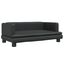 vidaXL Cama para perros de cuero sintético negra 80x45x30 cm, , large indicador imagen numero 6