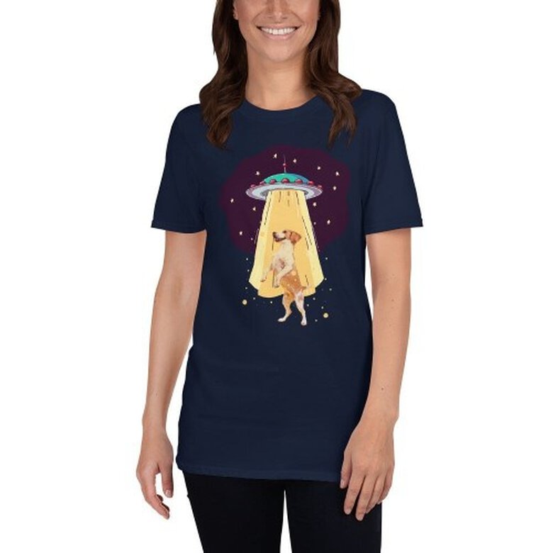 Mascochula camiseta mujer abduction personalizada con tu mascota azul marino, , large image number null