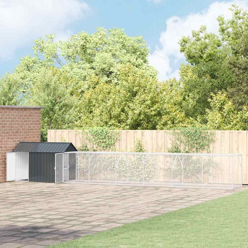 vidaXL Jaula para Aves Antracita 425 x 304 x 247 cm Acero galvanizado, , large Imagen numero 31