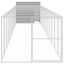 vidaXL Caseta perros corral acero galvanizado gris claro 214x865x181cm, , large indicador imagen numero 15