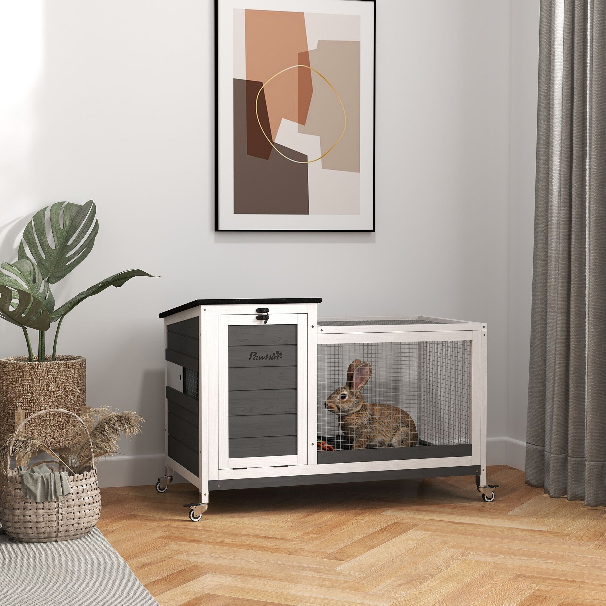 PawHut Conejera de Madera para Roedores thumbnail