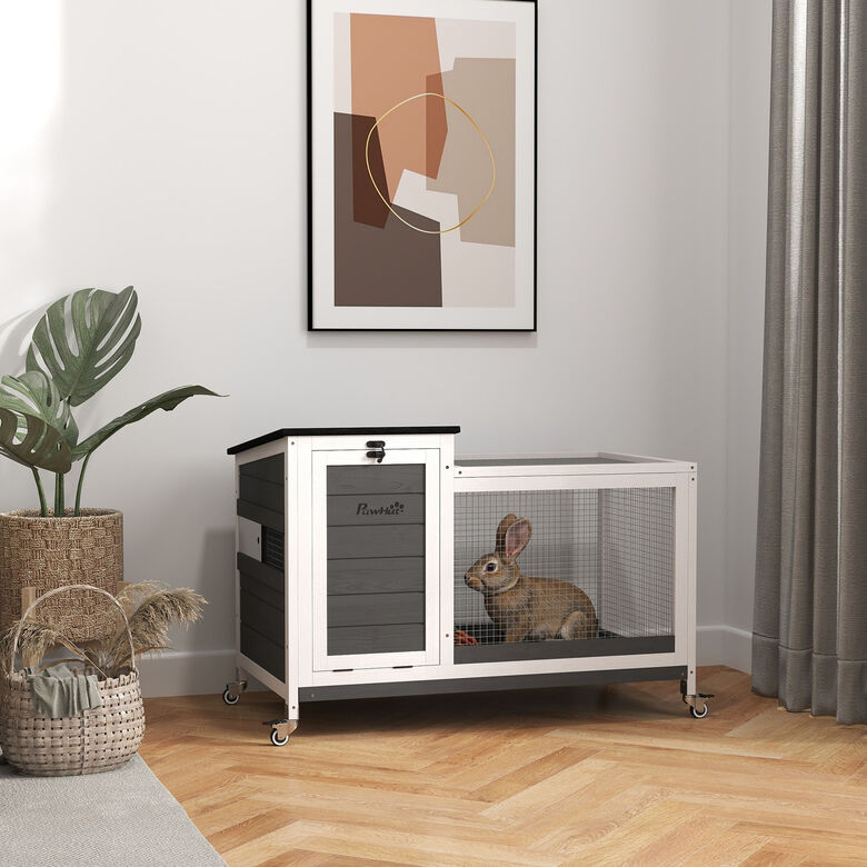 PawHut Conejera de Madera para Roedores thumbnail