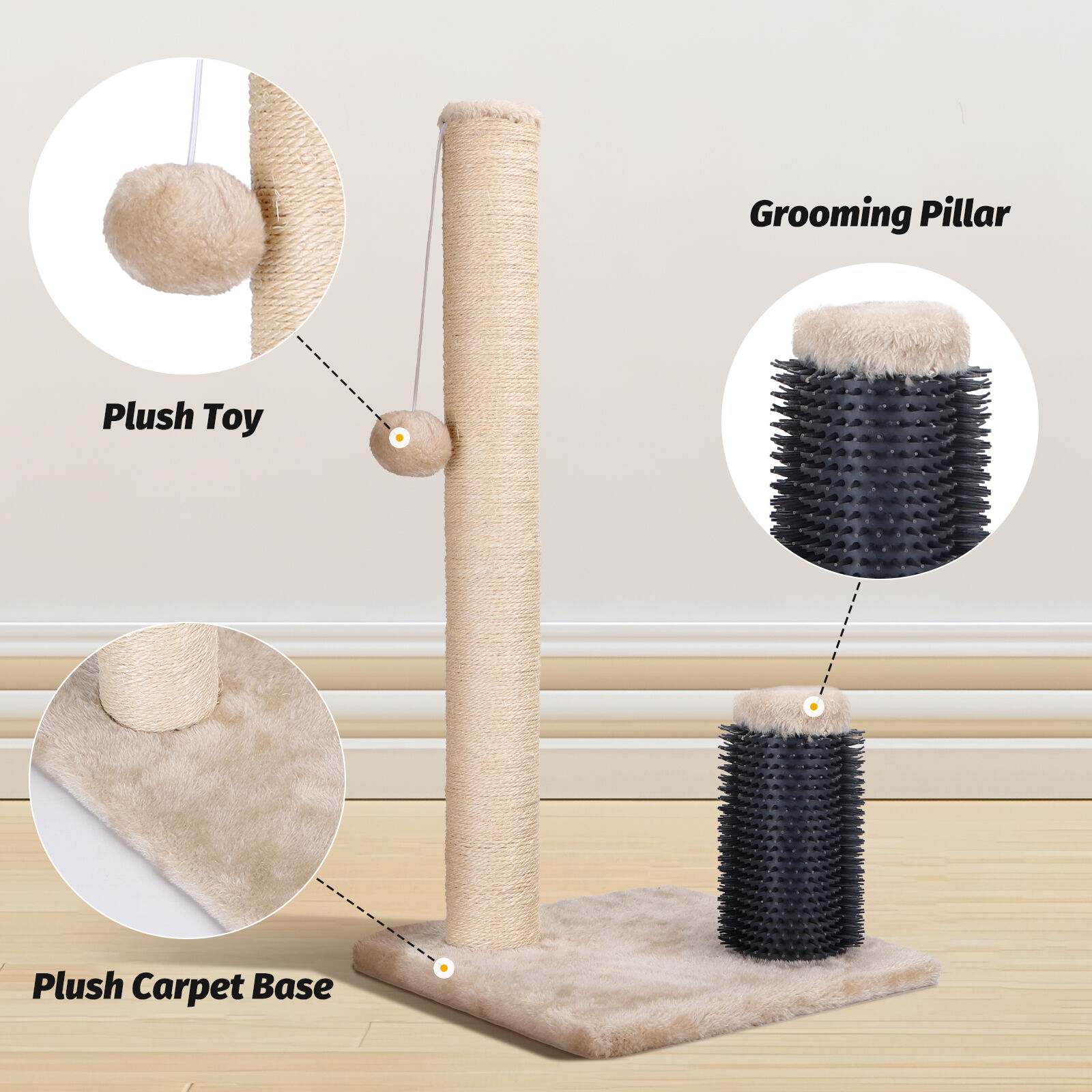 Nobleza Poste Rascador Beige para gatos thumbnail