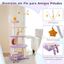COSTWAY Torre para Gatos de 158 cm, Árbol para Gatos con Postes Rascadores de Sisal, Condo Espacioso, Hamaca Giratoria, y Juguetes Colgantes, Centro de Actividades de Varios Niveles para Gatos, , large indicador imagen numero 4