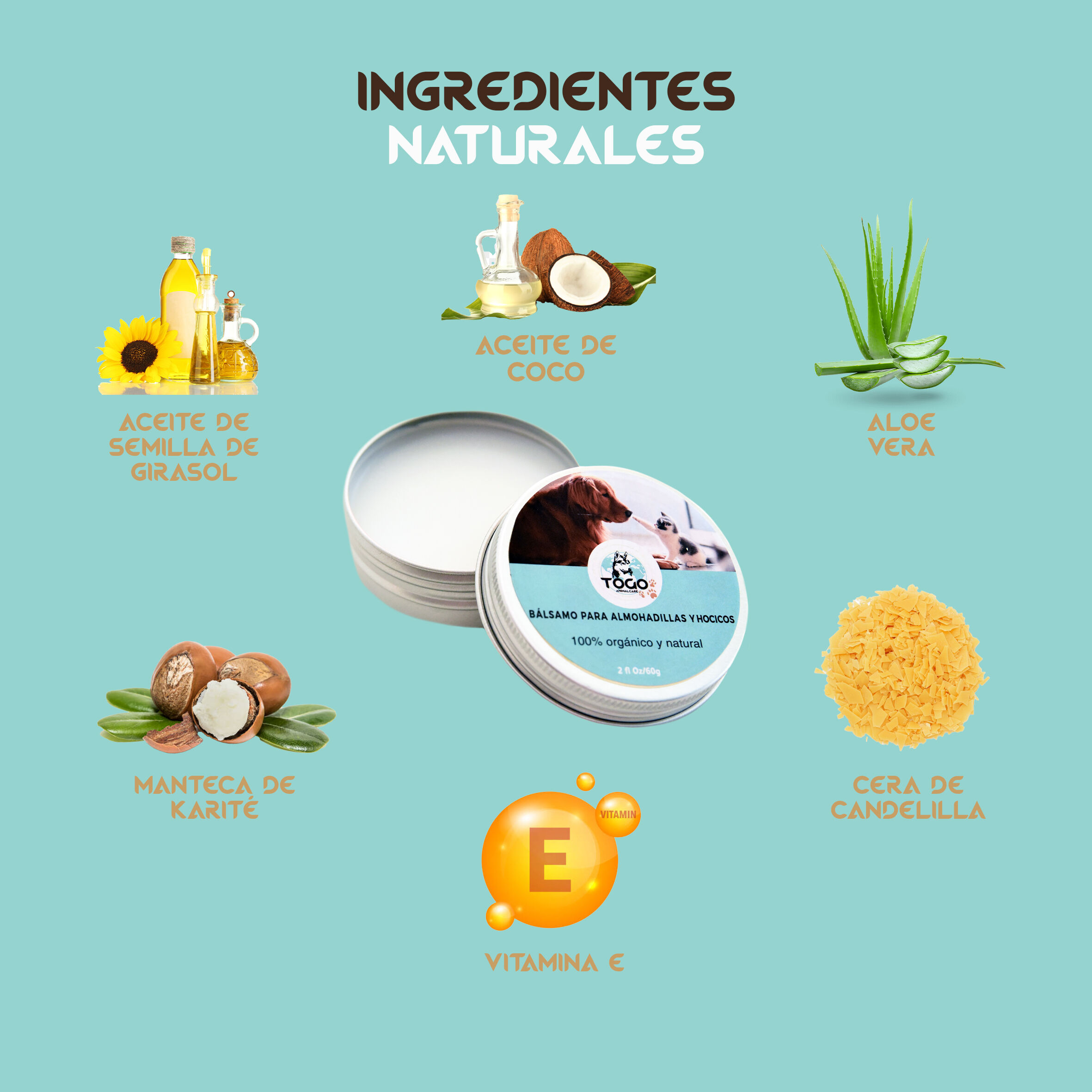 Togo AnimalCare | Balsamo Curativo Almohadillas, Nariz de Perros y Gatos, , large Imagen numero 2