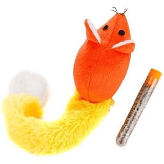 Fpets Juguete naranja con hierba gatera para ratones