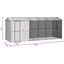 vidaXL Jaula para Aves Antracita 645 x 310 x 247 cm Acero galvanizado, , large indicador imagen numero 12