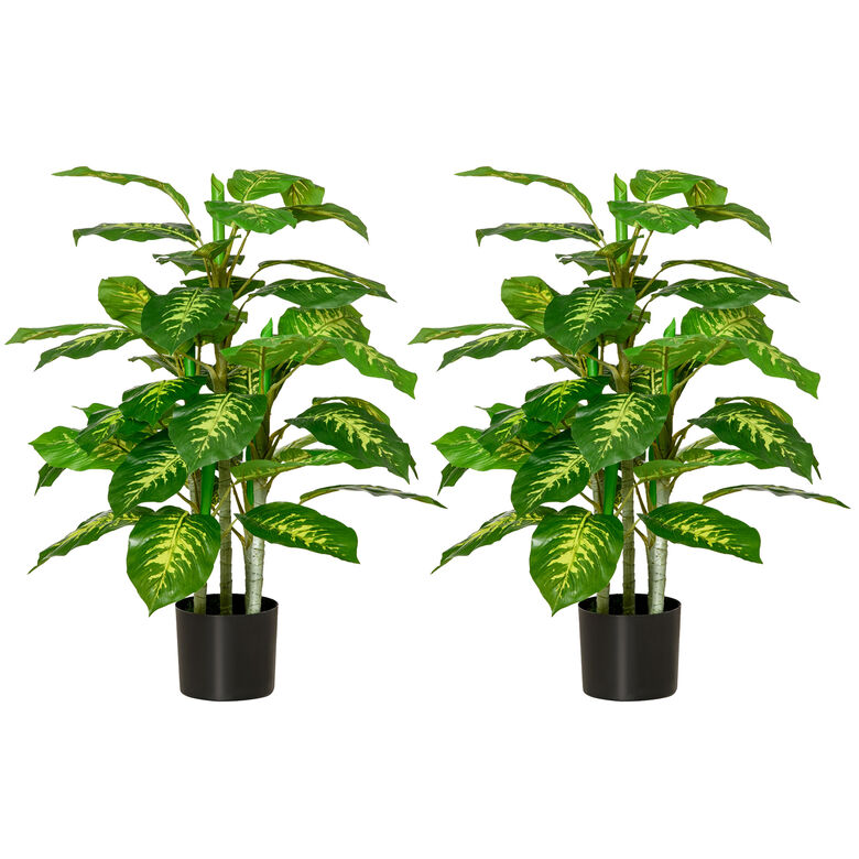 HOMCOM Plantas artificiales verde para hogar thumbnail