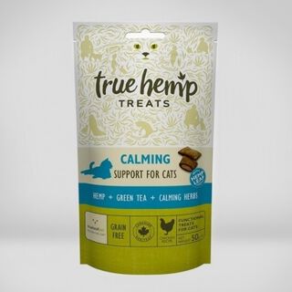 True leaf pet snack cáñamo relajante sabor pollo para gatos