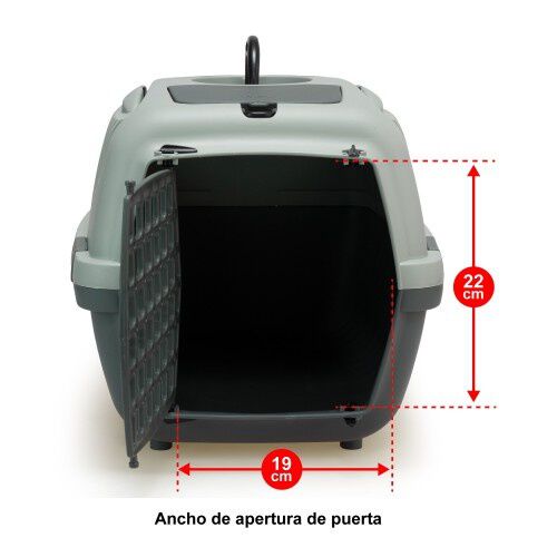 Arquivet ecoline transport&iacute;n de pl&aacute;stico reciclado gris para mascotas, , large Imagen numero 9
