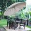 Outsunny Sombrilla de Jardín Ø250x240 cm con Manivela Parasol Exterior con Mecanismo de Inclinación y Poste Desmontable de Metal para Terraza Piscina Patio Gris Claro, , large indicador imagen numero 2