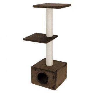 Kerbl árbol rascador con 3 plantas marrón para gatos