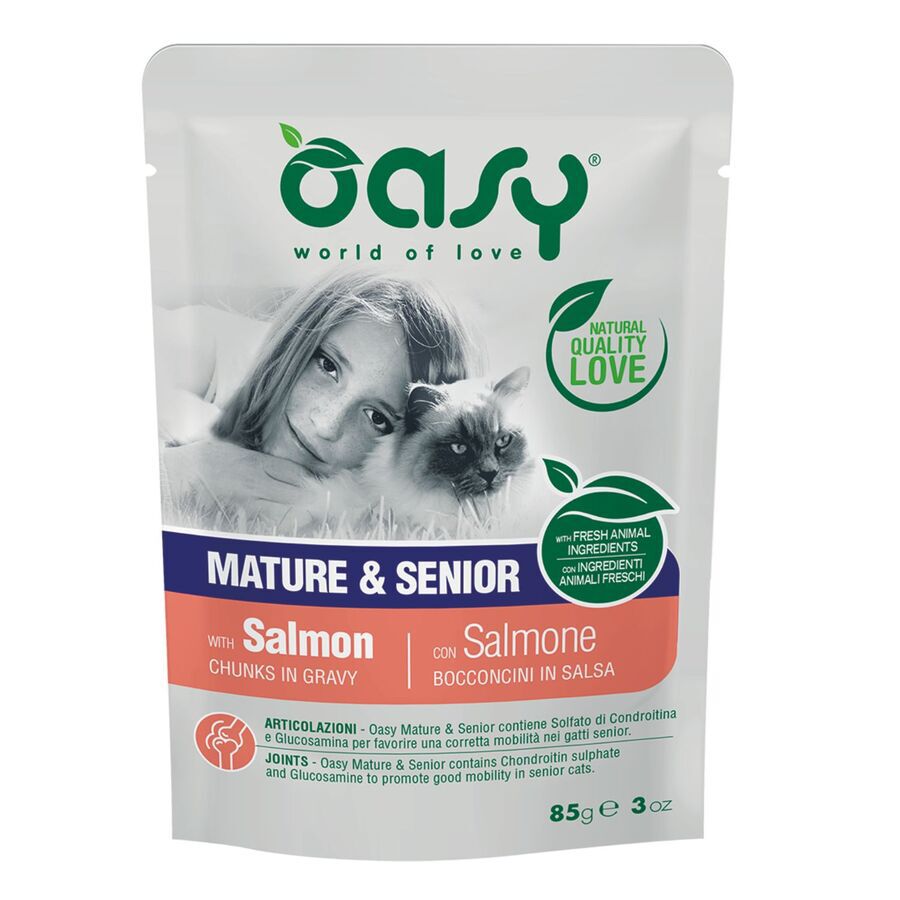 OASY GATO TROZOS SALSA SENIOR 85G, , large Imagen numero 1