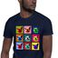 Mascochula camiseta hombre warhol personalizada con tu mascota azul marino, , large indicador imagen numero 1