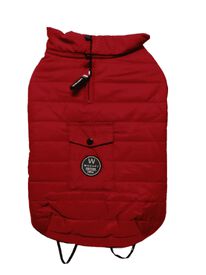 Wouapy Abrigo Impermeable Rojo para perros