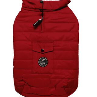 Wouapy Abrigo Impermeable Rojo para perros