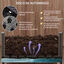 Outsunny Jardinera de Plástico con Ruedas Macetero de Jardín con Agujeros de Drenaje para Cultivo de Plantas en Exterior Patio Terraza 50x50x33 cm Marrón, , large indicador imagen numero 5