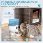 PawHut comedero automático con grabadora de voz blanco para mascotas, , large image number null