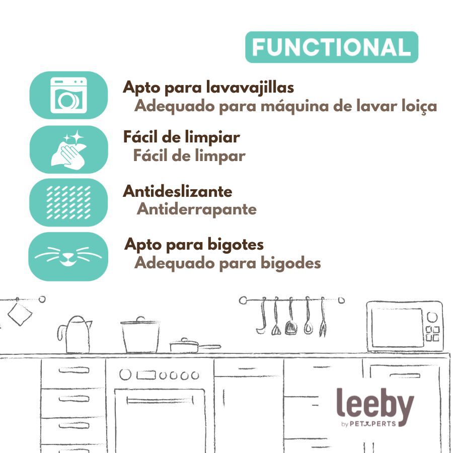 Leeby Comedero Acero Inoxidable para gatos, , large Imagen numero 5