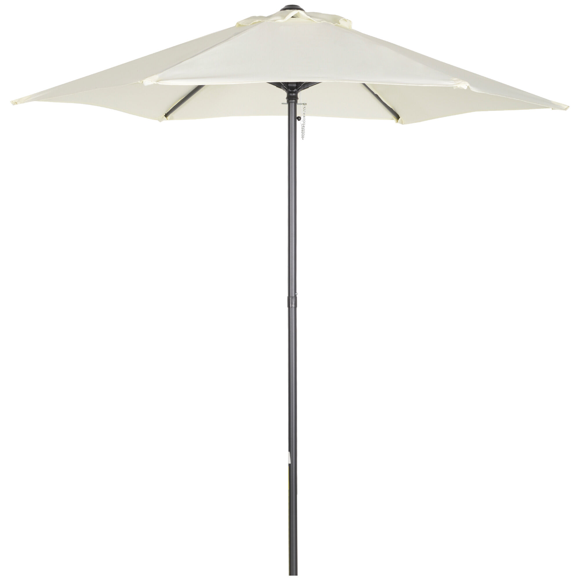 Outsunny Sombrilla de Jard&iacute;n &Oslash;2x2 m Parasol M&aacute;stil de Aluminio con Techo de Ventilaci&oacute;n &Aacute;ngulo Ajustable y Poste Desmontable para Terraza Patio Exterior Beige, , large Imagen numero 1