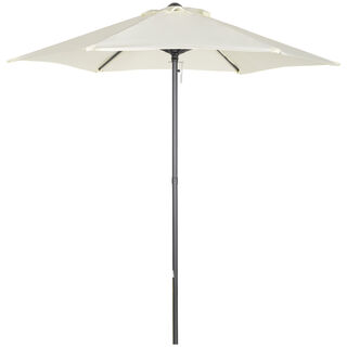 Outsunny Sombrilla De Jardín De Aluminio Con Techo Para Terraza