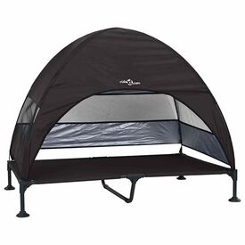 vidaXL Cama Elevada para Perros Negro 127 x 81 x 108 cm Tela y acero