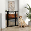 PawHut Barrera para Perros Negro, , large indicador imagen numero 2