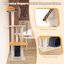 COSTWAY Árbol para Gatos de 128 cm, Torre para Gatos con Postes Rascadores de Sisal, Condominio, Plataforma de Felpa, Juguetes Colgantes, Árbol Rascador para Gatos, Beige y Gris Oscuro y Naranja, , large indicador imagen numero 4