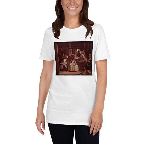 Mascochula camiseta mujer las meninas personalizada con tu mascota blanco thumbnail