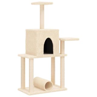vidaXL Rascador con postes de color crema para Gatos 