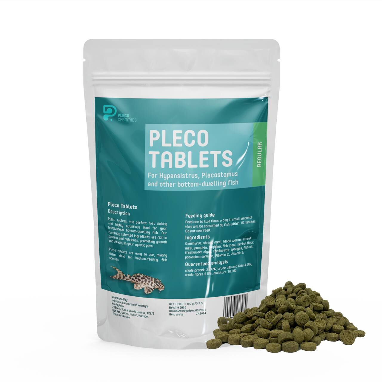 TM Plecoceramics Comida en Tabletas para peces